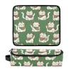 2 in 1 Hair Tools Organizer and Heat Resistant Mat with Zipper Dustproof Travel Hair Straightener Bag for Flat Iron Hot Tools and Haircare Accessories, Japanese Lucky Cat Travel Essentials view 3