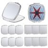 12 Pcs Customizable Pocket Mirrors for Sublimation, Travel Double-Sided Magnification Mirrors for Makeup view 1