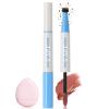 2 in1 Freckle Blush Pen, Dark Brown Faux Freckle Stamp Pen Coral Orange Liquid Blush for Natural Sunkissed Makeup, Face Natural Lifelike Waterproof Long Lasting Quick Dry Fake Freck Tint Marker Pen view 1