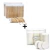 800 Pointed Cotton Swabs and 160Pcs Cotton Rounds view 1