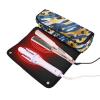2 in 1 Hair Tools Organizer and Heat Resistant Mat Large Capacity Hair Straighteners Organizer for Straigheners, Curling Iron, Hair Dryer, Blue Animal Print Portable Travel Essentials view 2
