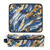 2 in 1 Hair Tools Organizer and Heat Resistant Mat Large Capacity Hair Straighteners Organizer for Straigheners, Curling Iron, Hair Dryer, Blue Animal Print Portable Travel Essentials view 3