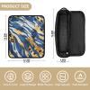2 in 1 Hair Tools Organizer and Heat Resistant Mat Large Capacity Hair Straighteners Organizer for Straigheners, Curling Iron, Hair Dryer, Blue Animal Print Portable Travel Essentials view 4
