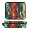 2 in 1 Hair Tools Organizer with Iron Mat Removable Hair Styling Accessories Organizer for Hot Tools Curling Iron Flat Irons Hair Volumizer Styler, Giclee Glow Flame Giclee Droplet view 3