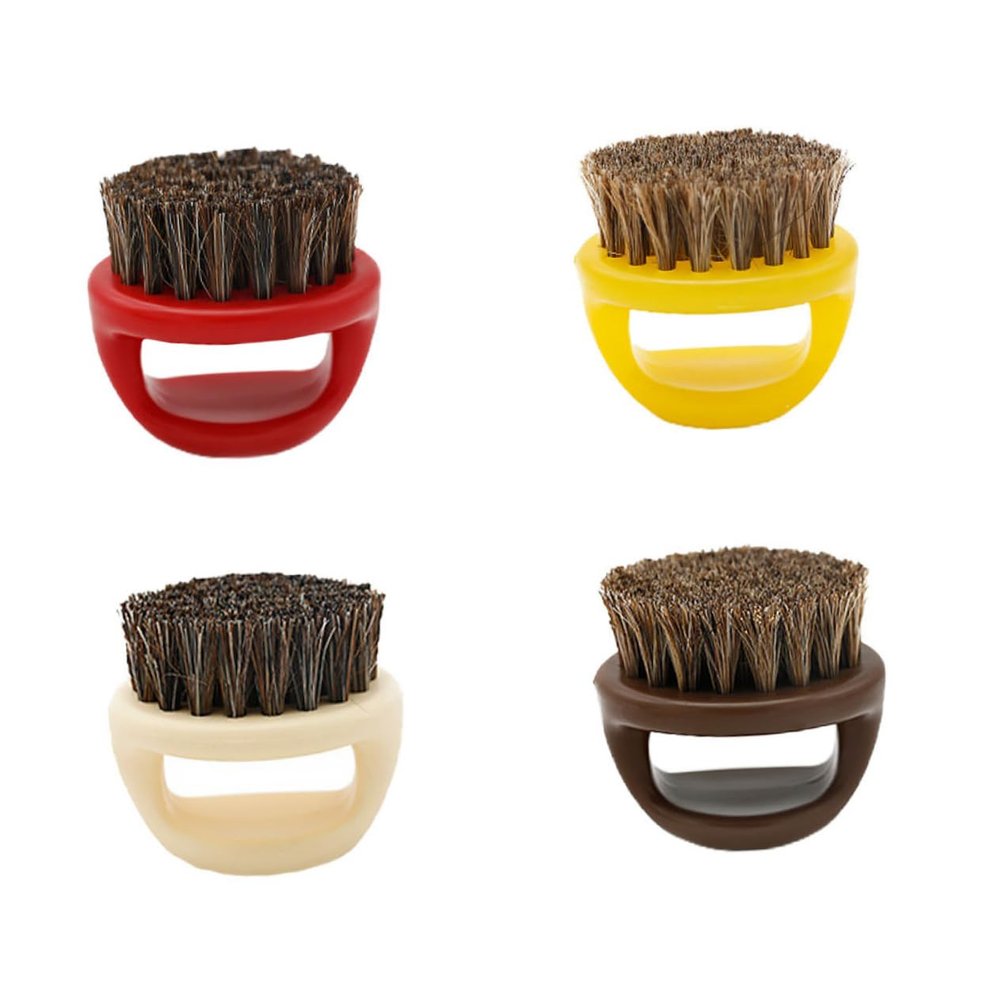 Healvian 4pcs Beard Comb Brush Beard Brush Kit for Styling Portable Easy to Use Random Color