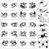 12 Sheets Halloween Decorations, Halloween Eyeliner Temporary Tattoos, Skull Bat Eyeliner Temporary Tattoos for Adults, Spider Eye Stickers Tattoo Eyeliner, Halloween Party Favors Fake Tattoos view 2