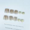 BQZQPAMZ 24pcs Glitter Press On Toenails With Rhinestones Pure Nude Gel Glue On Toe Nails 24pcs Glossy Fake Toe Nails Suitable for Women DIY Spring Press On Nail Supplies Reusable view 3