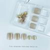 BQZQPAMZ 24pcs Glitter Press On Toenails With Rhinestones Pure Nude Gel Glue On Toe Nails 24pcs Glossy Fake Toe Nails Suitable for Women DIY Spring Press On Nail Supplies Reusable view 4