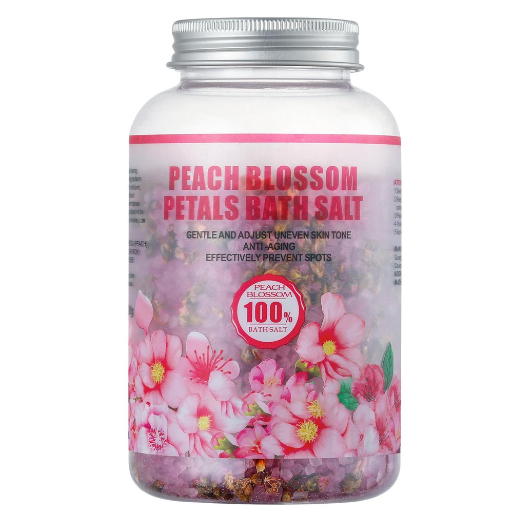 Bath Salts for Soaking Bathing,Spa Luxetique Epsom Salts Gifts Set for Women,Peach Blossom Bath Salts(17.6oz)