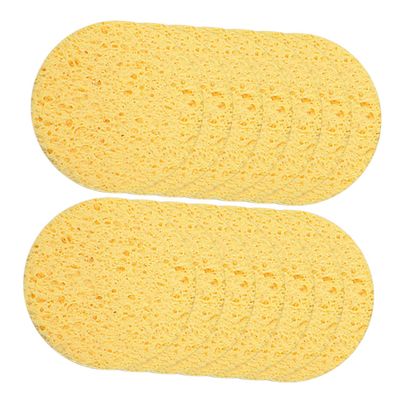 Beaupretty 50pcs Round Facial Cleansing Sponges Soft and Gentle Face Washing Sponges for Makeup Removal Design for Daily Skincare Routine and Easy Use
