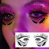 14 Sheets Halloween Decorations,Devil Face Tattoos Skeleton Mouth Spider Web Temporary Tattoo Stickers,Halloween Eyeliner Temporary Tattoos for Adults Halloween Party Favors view 4