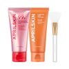 APRILSKIN Day & Night Pore Care Duo with Jelly Brush: Carrotene IPMP 3-Min Quick Dry Pore Caring Clay Mask, TXA Niacinamide 99 Overnight Wrapping Mask and Jelly Brush view 1