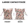 2Pcs Floral Print Wet Bags, Wet Dry Bag Reusable for Swimsuit, Travel, Diapers, Pool, Beach, Dirty Yoga Gym Clothes, Toiletries, Makeup Bag, Zipper Pouch Waterproof Birthday Christmas Gifts view 2