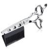 JASON Hair Cutting Scissors Shears- 6" 2 in 1 With Detachable Comb Silver view 1