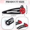 10Pcs Ladybug Hair Clips for Girls, 2 Inch Cute Snap Hair Barrettes for Toddler Girls and Women, Water Drop Non Slip Hairs Accessories for Kids Teens, Toddlers view 2