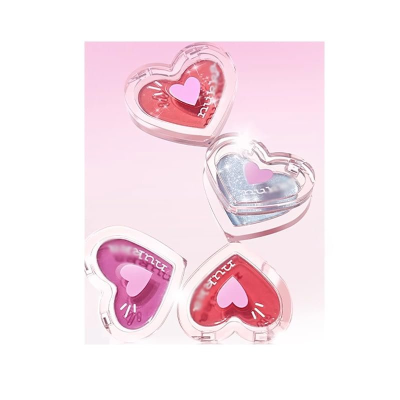 4 Colors Set Radiance Multi Purpose Watery Glossy Blusher Makeup Highlighter, Glazed Matte Shimmer Makeup Blusher Cream Set (Set A)
