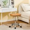 FIRAVOE Rolling Stool Adjustable Height (300lbs Capacity) (Sturdy Base) Multifunctional Nail Tattoo Vanity Massage Stool (Camel Brown) view 1