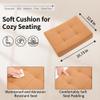 FIRAVOE Rolling Stool Adjustable Height (300lbs Capacity) (Sturdy Base) Multifunctional Nail Tattoo Vanity Massage Stool (Camel Brown) view 3