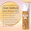 Body Glow OilSPF 50 Broad SpectrumLightweight Non-StickyMoisturizerSunscreen Body Oil with Gold Mica, Water Resistant, Glow Moisturizing Coconut, 3.38 fl oz (01# AMBER) view 4
