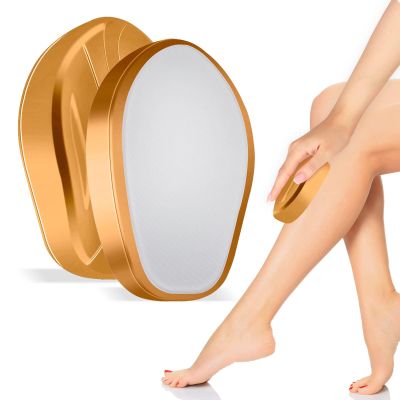 Crystal Hair Eraser, Painless Hair Removal Tool, Reusable Hair Remover for All Body Parts (Gold)