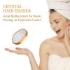 Crystal Hair Eraser, Painless Hair Removal Tool, Reusable Hair Remover for All Body Parts (Gold) view 2