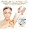 Crystal Hair Eraser, Painless Hair Removal Tool, Reusable Hair Remover for All Body Parts (Gold) view 3