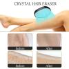 Crystal Hair Eraser, Painless Hair Removal Tool, Reusable Hair Remover for All Body Parts (Black) view 3