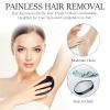 Crystal Hair Eraser, Painless Hair Removal Tool, Reusable Hair Remover for All Body Parts (Black) view 4