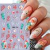 2 Sheets Summer Ocean Nail Art Stickers Ocean Shells Starfish Marine Animal Nail Stickers 3D Self-Adhesive Nail Decals for Women DIY Holiday Manicure Decoration Supplies view 2