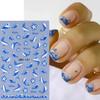 2 Sheets Summer Ocean Nail Art Stickers Ocean Shells Starfish Marine Animal Nail Stickers 3D Self-Adhesive Nail Decals for Women DIY Holiday Manicure Decoration Supplies view 3