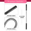 2 Pieces Facial Hair Remover Spring Eyebrow Face Epilator Threading Tool Remove Hair from Upper Lip, Chin, Cheeks and Neck for Women Girls or Men (Black) view 4
