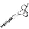 ULG Professional Hair Thinning Scissors 6.5" Japanese Stainless Steel Hand-Honed Salon Barber Scissors for Stylist & Home Use, Texturizing Shears, Ergonomic Design with Patterned Handles view 1
