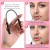 2 Pieces Facial Hair Remover Spring Eyebrow Face Epilator Threading Tool Remove Hair from Upper Lip, Chin, Cheeks and Neck for Women Girls or Men (Black, Rose Red) view 3