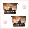 Dwvtfsm Airplane Makeup Bag For Women, Waterproof Linen Travel Cosmetic Organizer Lightweight Zipper Travel Toiletry Bag Organizer Makeup Brushes Storage Bag view 2