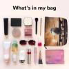 Dwvtfsm Airplane Makeup Bag For Women, Waterproof Linen Travel Cosmetic Organizer Lightweight Zipper Travel Toiletry Bag Organizer Makeup Brushes Storage Bag view 3