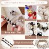 12PCS Fancy Pearl and Rhinestone Hair Ties for Women, Beaded Ponytail Holders with Fancy Decorative Ponytail Holder, Elegant Rhinestone Hair Tie Bracelets, Pretty Pearl Scrunchies for Girls(12PCS,A) view 2