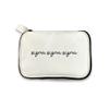sockprints Sigma Sigma Sigma Sorority Makeup Bag  Script Font Cosmetic Pouch for Big Little, Travel, Toiletries & Greek Life Gifts view 1