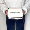 sockprints Sigma Sigma Sigma Sorority Makeup Bag  Script Font Cosmetic Pouch for Big Little, Travel, Toiletries & Greek Life Gifts view 2