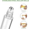 Mineaud 12Pcs 5ML Glass Roll on Bottle with Bamboo Lid for Essential Oils Refillable Perfume Bottles with Stainless Steel Roller Ball view 4