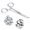 DJCIW 3mm Jaw Piercing Ball Removal Tool,Stainless Steel Piercing Pliers To Change Jewelry, Dermal Anchor Forceps for Dermal Tops,Nose Septum Lip Ring Earrings, Easy to Unscrew or Screw Piercing Balls view 1