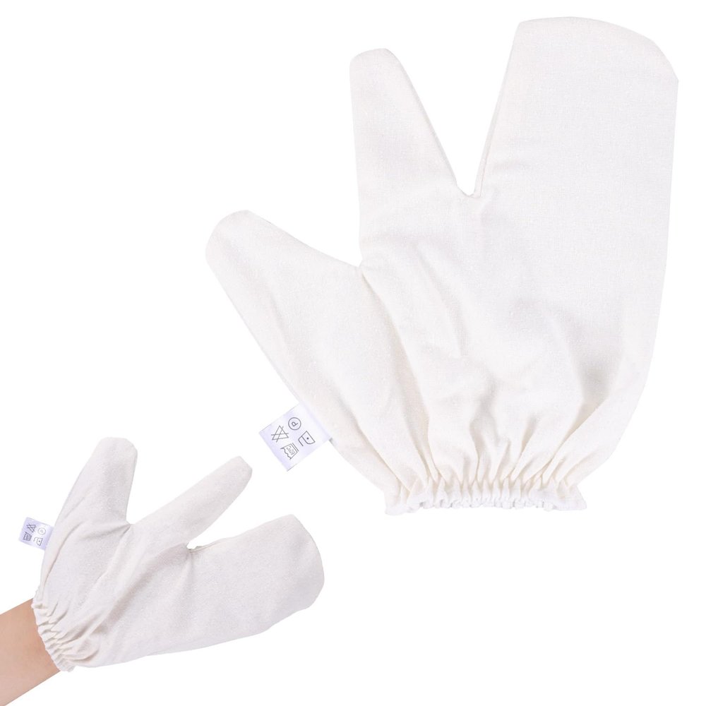 1pcs Massage Gloves, Mulberry Raw Silk Exfoliating Bath Shower Gloves Dry Brushing for System Massage Clean Dead Skin Enhance Skin Texture