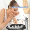 Face Bowl for Ice with Built-In Ice Tray Collapsible Silicone Facial Ice Bath Bowl for Cold Plunge Therapy Portable Spa Tool for Skin Tightening and Acne Relief Perfect for Home and Travel Black view 2