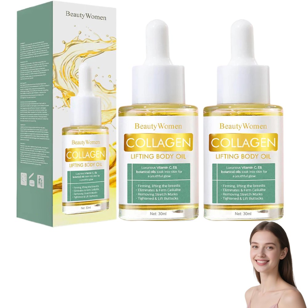 AFGAFG LOVILDS Collagen Plus Matrixyl Synthe'6 Lifting Body Oil, Advanced Firming & Wrinkle-Reducing cream, Natural LOVILDS Collagen Body Firming Oil Suitable for All Skin Types (2 Bottle)