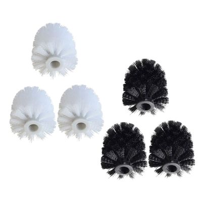 PLAFOPE 6Pcs Brush Replacement Heads Plastic Brush Refills for Bathroom Bowl Each Compact Easy to Store Cleaning