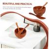 WOFASHPURET 1 Set Wooden Facial Mask Tool Mixing Skincare Bowl with Spatula and Spoon Natural Esthetician Supplies for DIY Face Mask Home Salon Use view 3