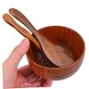 WOFASHPURET 1 Set Wooden Facial Mask Tool Mixing Skincare Bowl with Spatula and Spoon Natural Esthetician Supplies for DIY Face Mask Home Salon Use view 4