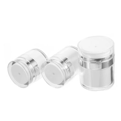 TOGEVAL 3Pcs Portable Cosmetic Containers Double Layer Lotion Jars for Travel and Lotion Storage Compact and Lightweight Design for Trip Use