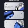 Men Waterproof Travel Shaver, Washable Rechargeable Shaving Machines | Shavers for Men,Foil Shaver with Floating Blade Double Head Razor | Pocket Size Motor Electric for,Foil Shave view 4
