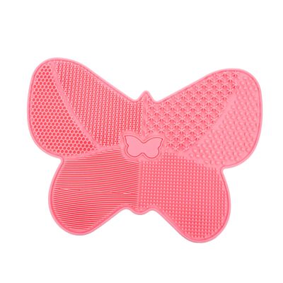NIYANGLE Butterfly Shaped Cleaning Pad for Makeup Brush Brush Cleaner Mat Suction Cups for Beauty Salon