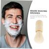 OUNONA Barber Brush Fine Hair Texture Men's Shaving Brush for Professional Shave Beard Care Tool view 3